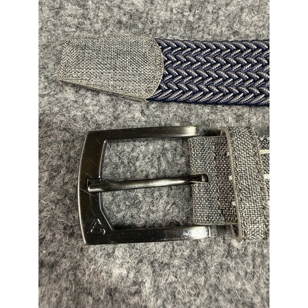 Cuater by TravisMathew Braided Stretch Belt – Blue/Gray Herringbone